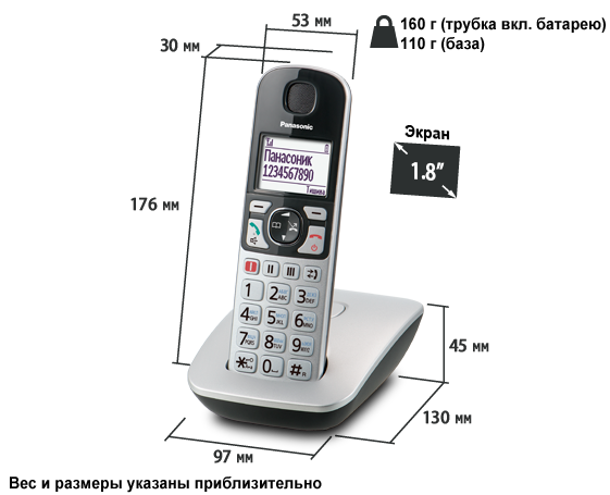 Радиотелефон Panasonic KX-TGE510RUS