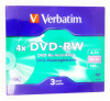 Диск DVD-RW Disc  Verbatim  4.7Gb  4x slim (уп. 3 шт.) за шт.
