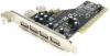 Контроллер Gembird PCI, USB 2.0, 4 port-ext, 2 port-int