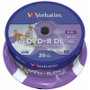 Диск DVD+R Dual Layer 8.5Gb/ 8x, , printable, Verbatim (уп. 25 шт. на шпинделе) за упаковку
