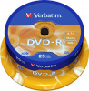 Диск DVD-R   4.7Gb 16x  Verbatim <уп. 25 шт.> на шпинделе (43522)