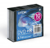 Диск DVD-R 4.7Gb  16x  TDK Jewel (10шт./уп.) за шт.